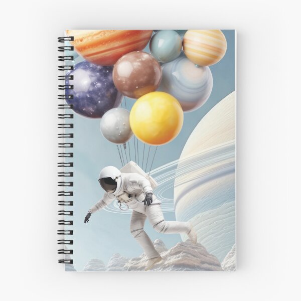 Item preview, Planetary Balloons Astronaut – A Surreal Journey Through Space designed and sold by Mauswohn.