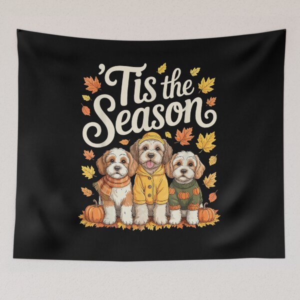 Item preview, Tis The Season Cockapoo Doodle Dog Fall Autumn Pumpkin for Mom Dad Kids designed and sold by SALI MANI.