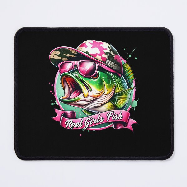 Item preview, Reel Vintage Girls Fish Lady Fishing Fisher Bass Fisherwoman designed and sold by jakaun.