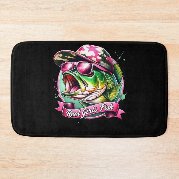 Item preview, Reel Vintage Girls Fish Lady Fishing Fisher Bass Fisherwoman designed and sold by jakaun.