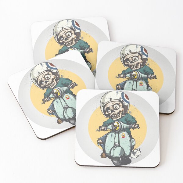 Item preview, Skull Biker & Rock Culture - Retro Scooter and Chopper Art Collection by Design Artistia designed and sold by DesignArtist.ia.