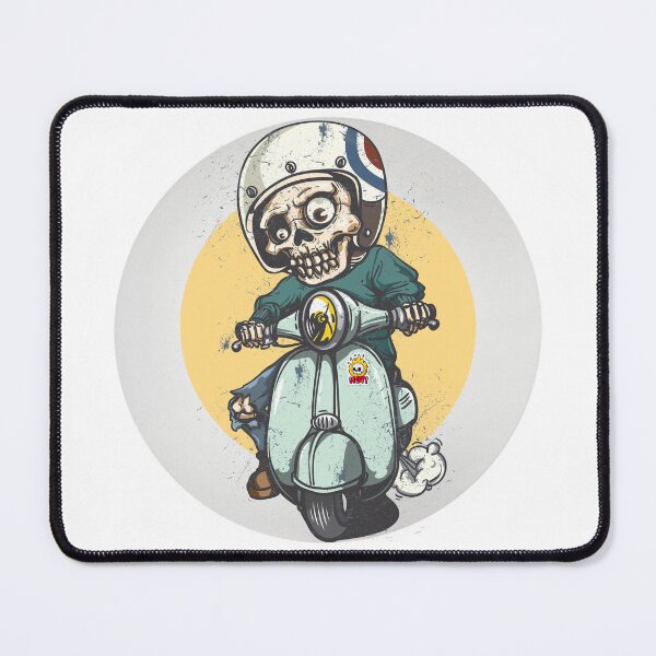 Item preview, Skull Biker & Rock Culture - Retro Scooter and Chopper Art Collection by Design Artistia designed and sold by DesignArtist.ia.