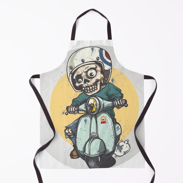 Item preview, Skull Biker & Rock Culture - Retro Scooter and Chopper Art Collection by Design Artistia designed and sold by DesignArtist.ia.
