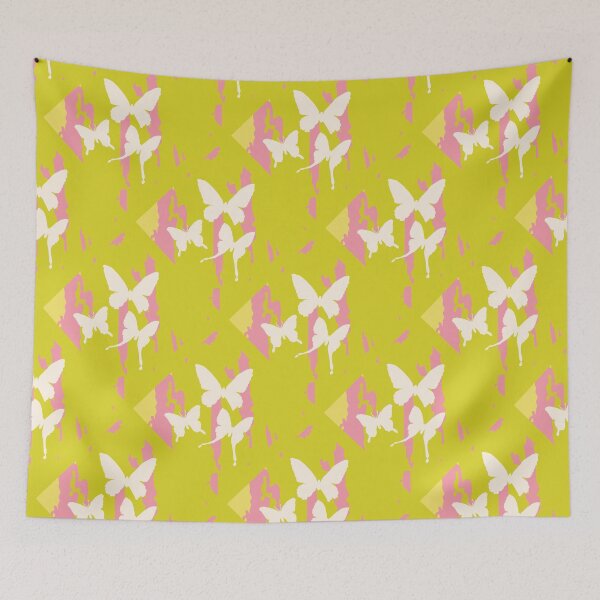 Item preview, Artistic Butterfly Grid - Flutter Blocks RR24 Lime designed and sold by HueyDesign.