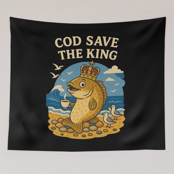 Item preview, Cod Save The King Funny Royal Fish Design. designed and sold by The-T-In-Retro.