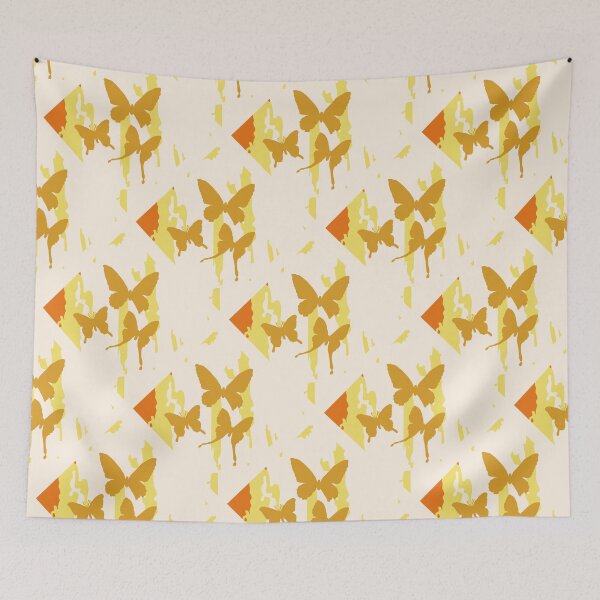 Item preview, Artistic Butterfly Grid - Flutter Blocks RR26 cream designed and sold by HueyDesign.