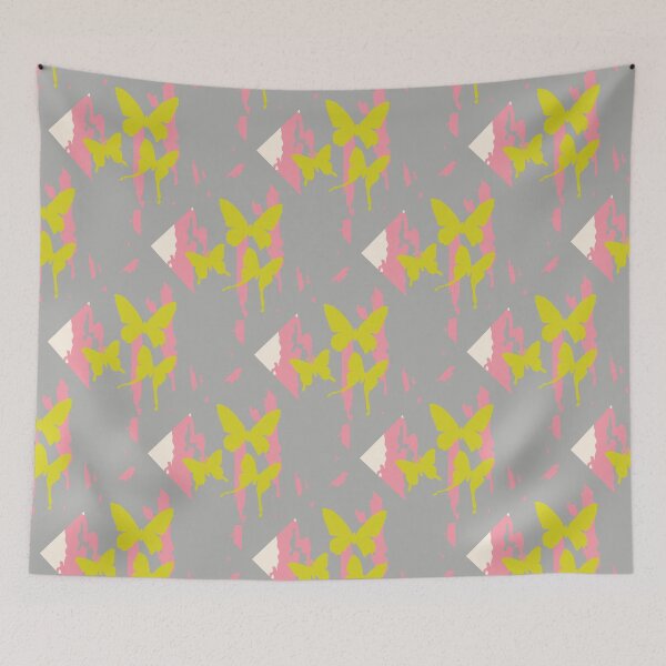 Item preview, Artistic Butterfly Grid - Flutter Blocks RR27 Gray designed and sold by HueyDesign.