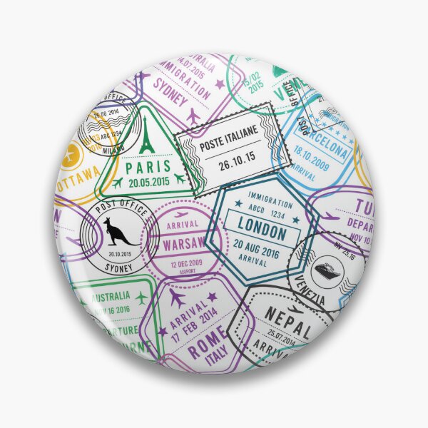 Item preview, Passport Stamps Addict Retro World Traveler  designed and sold by Blok45.