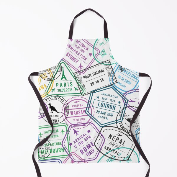 Item preview, Passport Stamps Addict Retro World Traveler designed and sold by Blok45.