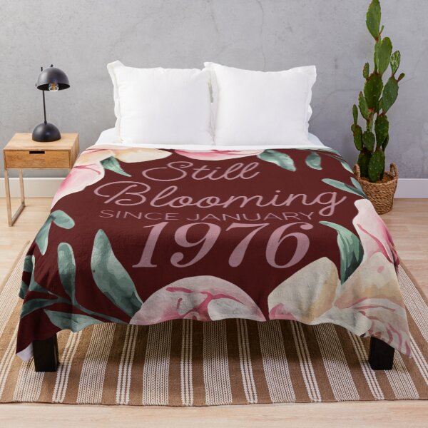 Item preview, Still Blooming Since January 1976 – Floral Elegant Birthday Design designed and sold by PremoraDesign.