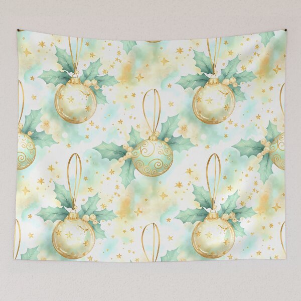 Item preview, Golden Glow Noel – Pastel Christmas Ornament Pattern designed and sold by meesub.
