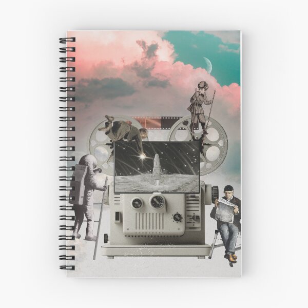 Item preview, Moon Journey Film Projector – Vintage Space Cinema Collage designed and sold by Mauswohn.