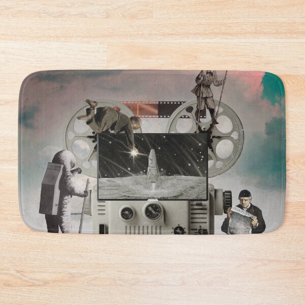 Item preview, Moon Journey Film Projector – Vintage Space Cinema Collage designed and sold by Mauswohn.