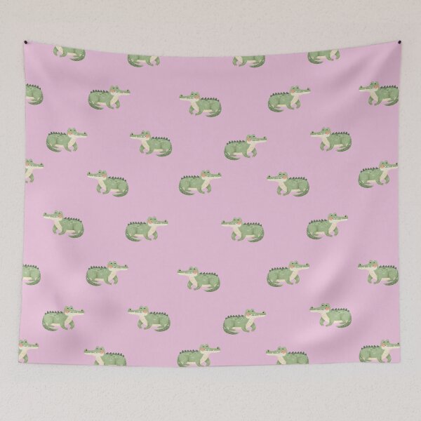 Item preview, Watercolor Crocodiles on Light Pink  designed and sold by KSimpson838.
