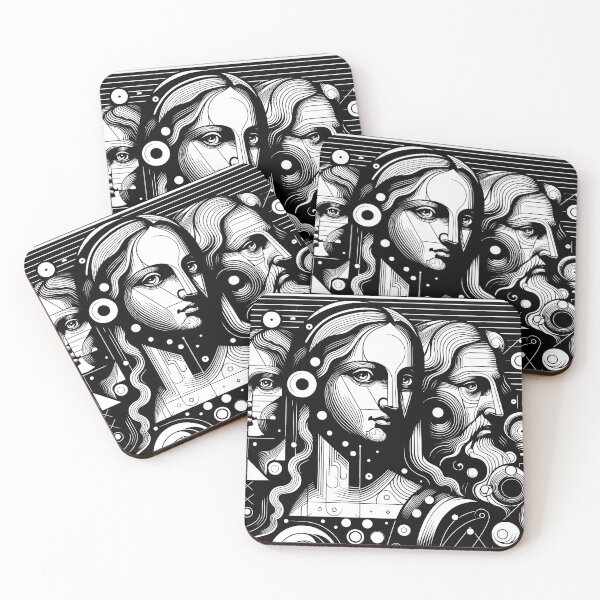 Item preview, Stylized Portrait of Da Vinci, Mona Lisa and other historical Figure designed and sold by 4Seasons.