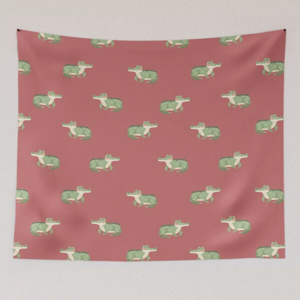 Item preview, Watercolor Crocodiles on Faded Red  designed and sold by KSimpson838.