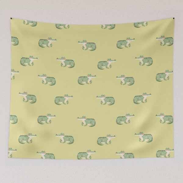 Item preview, Watercolor Crocodiles on Light Yellow  designed and sold by KSimpson838.