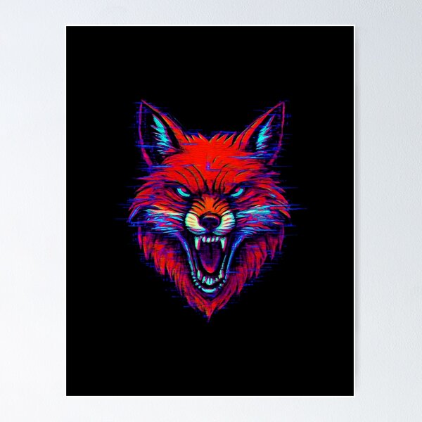 Item preview, Cyberpunk Glitch Fox designed and sold by MifoxiDesign.