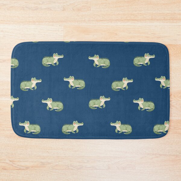 Item preview, Watercolor Crocodiles on Dark Blue designed and sold by KSimpson838.