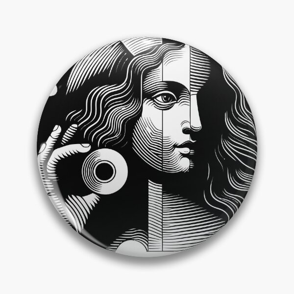 Item preview, La Joconde or ancient historical Venus with geometric patterns and lines designed and sold by 4Seasons.