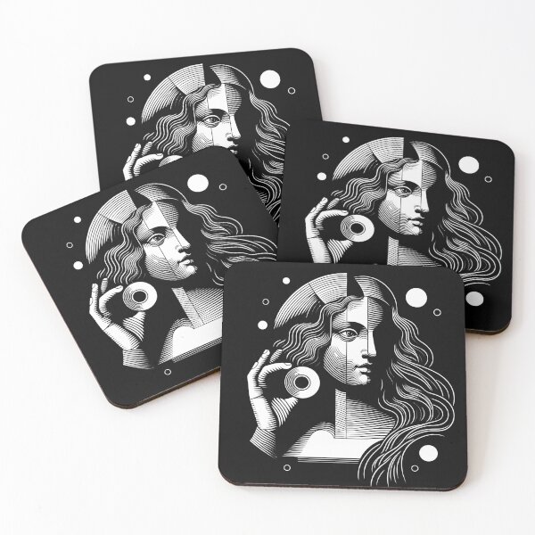 Item preview, La Joconde or ancient historical Venus with geometric patterns and lines designed and sold by 4Seasons.