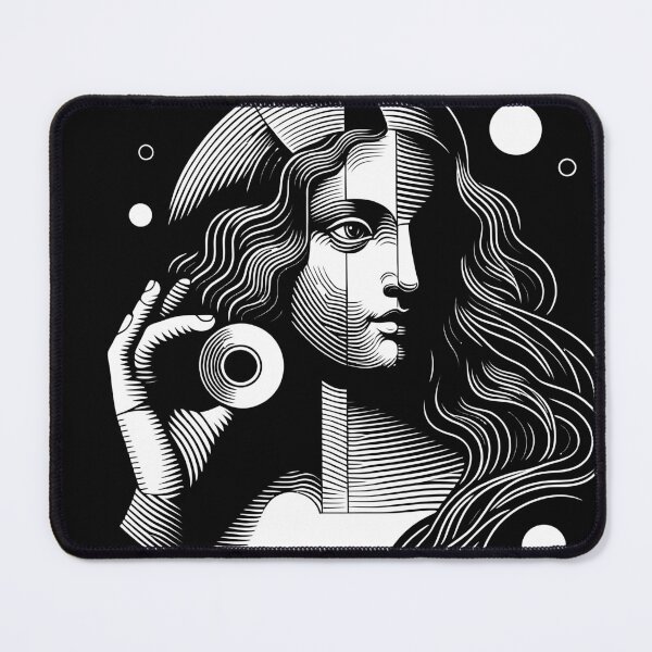 Item preview, La Joconde or ancient historical Venus with geometric patterns and lines designed and sold by 4Seasons.