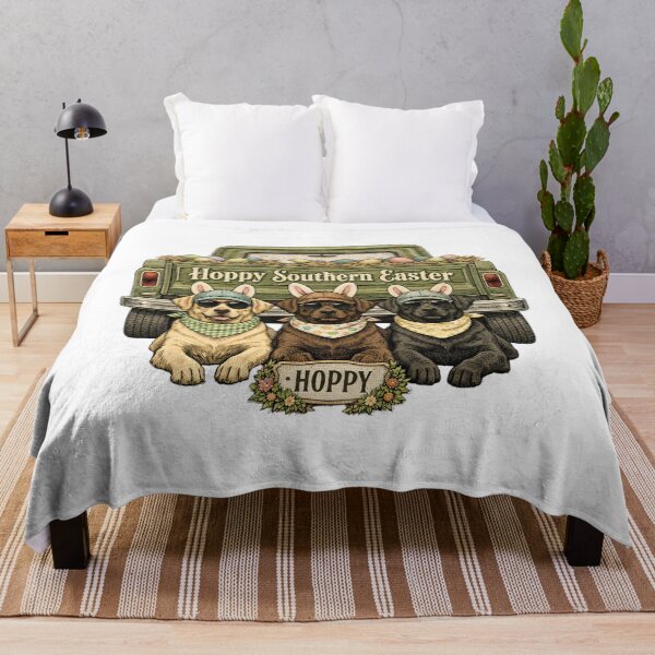 Item preview, Happy Southern Easter Dog Illustration Vintage Truck Farmhouse Style designed and sold by Sonchai Paladsai.