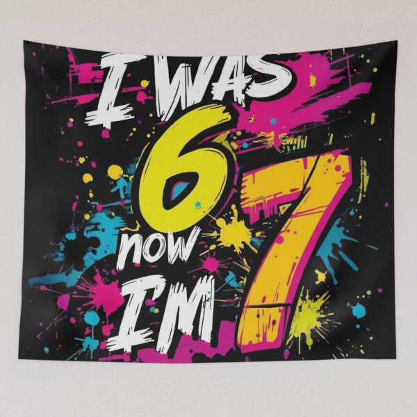Item preview, SIX SEVEN BIRTHDAY, I was 6 now I'm 7  designed and sold by ELK20.