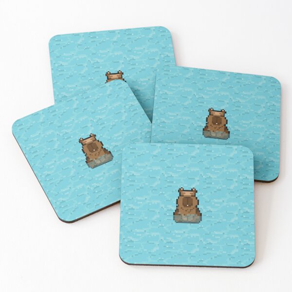 Item preview, Capybara Onsen pixel art Sticker  designed and sold by PAVA PHU .