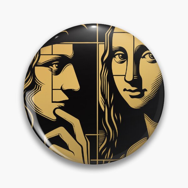 Item preview, Leonardo da Vinci and Mona Lisa, geometric abstract portraits designed and sold by 4Seasons.