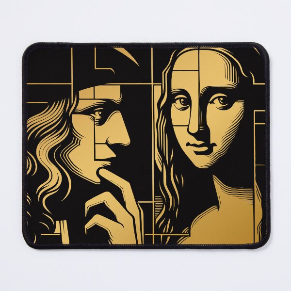 Item preview, Leonardo da Vinci and Mona Lisa, geometric abstract portraits designed and sold by 4Seasons.