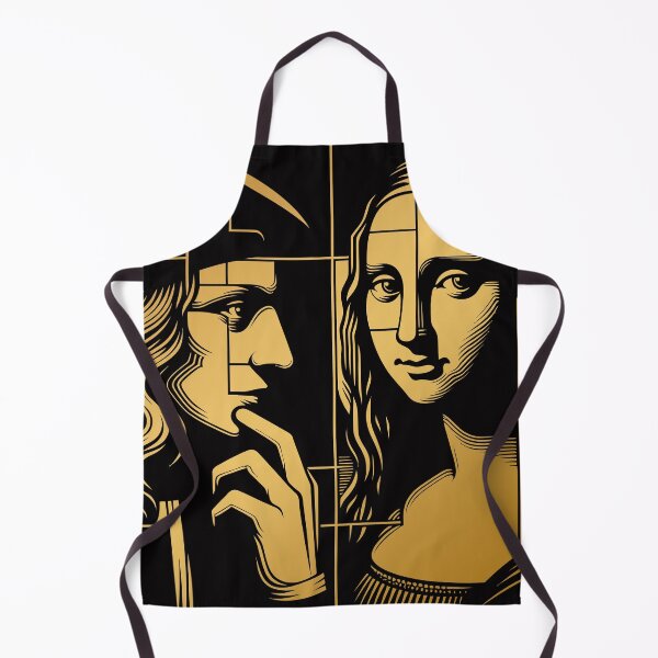 Item preview, Leonardo da Vinci and Mona Lisa, geometric abstract portraits designed and sold by 4Seasons.