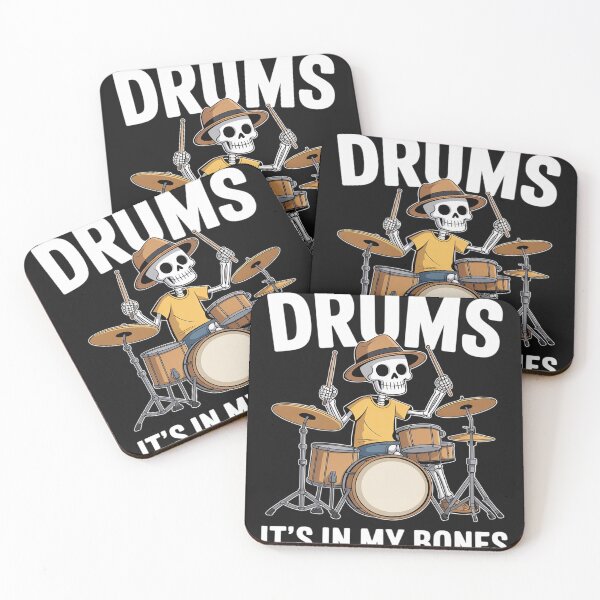 Item preview, Funny Drummer Skeleton Playing Drums designed and sold by BlueCreator-inc.