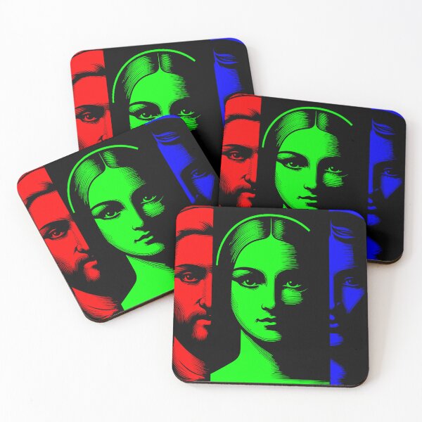 Item preview, Colorful Triptych RGB Portrait of ancient historical figures designed and sold by 4Seasons.