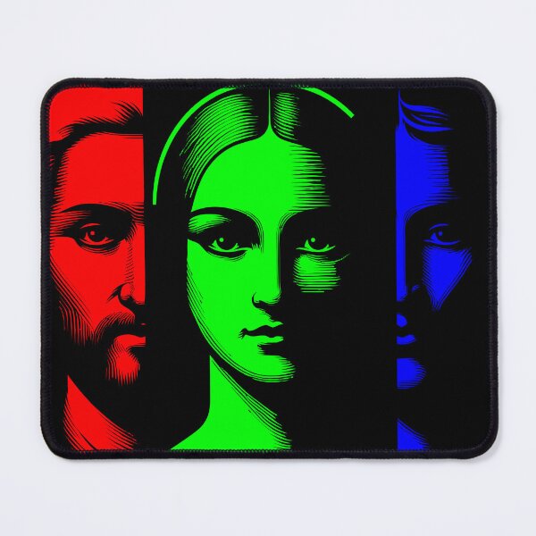 Item preview, Colorful Triptych RGB Portrait of ancient historical figures designed and sold by 4Seasons.