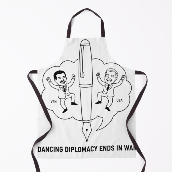 Item preview, Dancing Diplomacy Ends in War - USA vs Venezuela Political Art designed and sold by fethallah drissi.