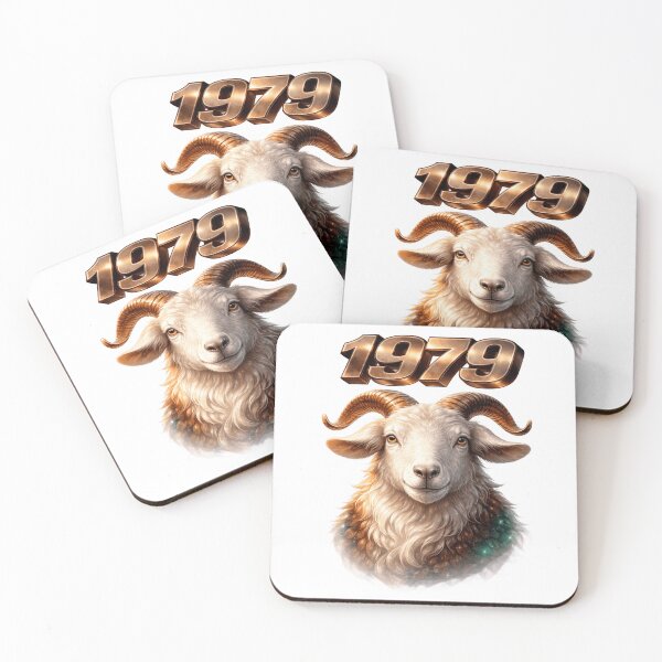 Item preview, 1979 Year of the Goat Eastern Zodiac Goat Power Strength Design designed and sold by AlexLineArt.
