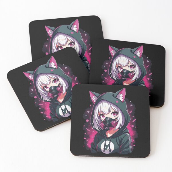 Item preview, Anime girl with gas mask – dark manga motif designed and sold by drizzd.