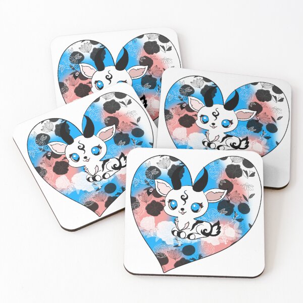 Item preview, Little kawaii gazelle with a floral heart designed and sold by Herami.