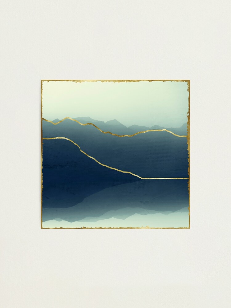 Thumbnail 2 of 3, Photographic Print, Gold Framed Alps designed and sold by DyrkWyst.