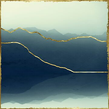 Artwork thumbnail, Gold Framed Alps by Dyrk Wyst Redbubble Shop