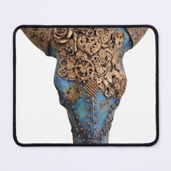 Item preview, Steampunk Bull Skull - Upcycled art designed and sold by MechanicalGrace .
