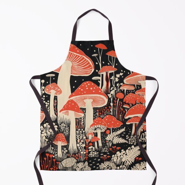 Item preview, Red Fly Agaric Mushrooms – Botanical Vintage Pattern Design designed and sold by Mauswohn.