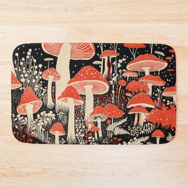 Item preview, Red Fly Agaric Mushrooms – Botanical Vintage Pattern Design designed and sold by Mauswohn.