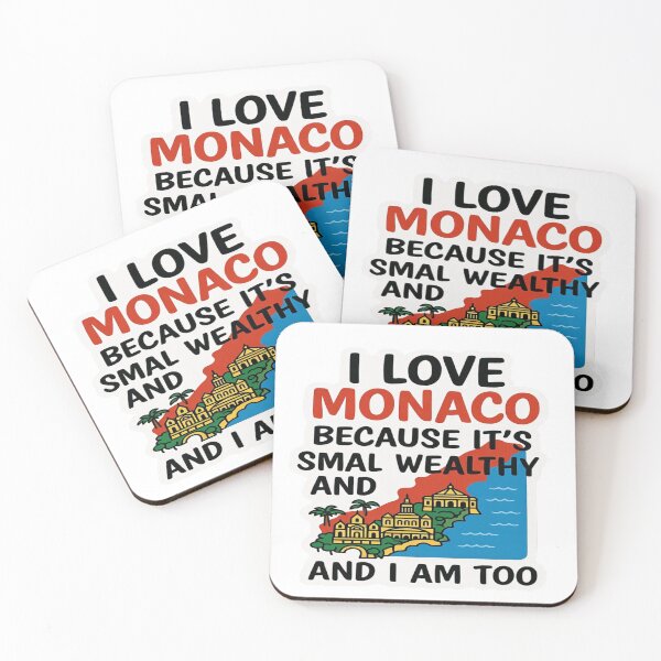 Item preview, I Love Monaco Because It’s Small Wealthy and I Am Too – Funny Monaco Travel T-Shirt & Sticker Design designed and sold by Sushikidsntod.