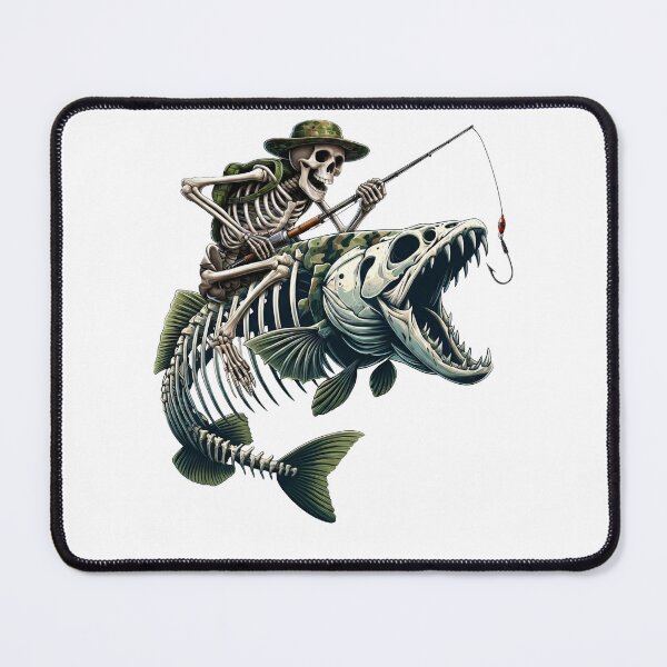 Item preview, Fishing Skeleton Fisherman Bass Fish Skull Men Dad Costume designed and sold by pansak.