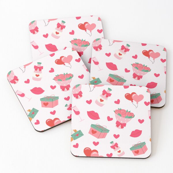 Item preview, Cute Valentine’s Day Seamless Pattern – Hearts, Gifts, Roses & Romantic Icons designed and sold by sacredolga.