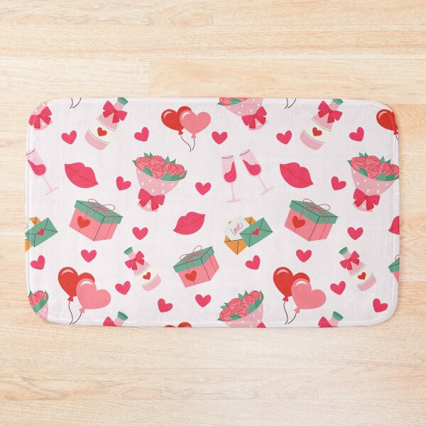 Item preview, Cute Valentine’s Day Seamless Pattern – Hearts, Gifts, Roses & Romantic Icons designed and sold by sacredolga.