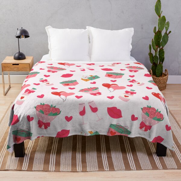 Item preview, Cute Valentine’s Day Seamless Pattern – Hearts, Gifts, Roses & Romantic Icons designed and sold by sacredolga.