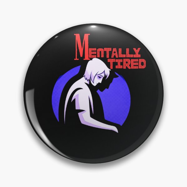 Item preview, Mentally Tired – Minimal Human Silhouette Mental Exhaustion Design designed and sold by AdicretorDesign.